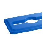 Lavex Pro Blue Slim Rectangular Mixed Recycling Bin Lid Lavex Pro Blue Slim Rectangular Mixed Recycling Bin Lid