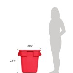 Rubbermaid® FG352600RED BRUTE 28 Gallon Red Square Trash Can Rubbermaid® FG352600RED BRUTE 28 Gallon Red Square Trash Can