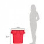 Rubbermaid® FG352600RED BRUTE 28 Gallon Red Square Trash Can Rubbermaid® FG352600RED BRUTE 28 Gallon Red Square Trash Can