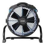 XPOWER X-39AR-Blue Variable Speed Industrial Axial Fan with Sealed Motor GFCI Power Outlets - 1/4 hp