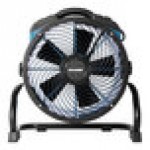 XPOWER X-39AR-Blue Variable Speed Industrial Axial Fan with Sealed Motor GFCI Power Outlets - 1/4 hp
