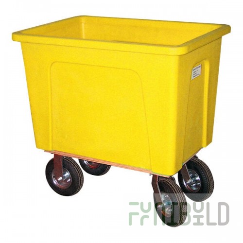 Wesco Industrial Products 272550 4 Bushel / 32 Gallon Yellow Polyethylene Box Truck with 8