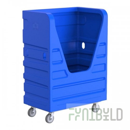 R&B Wire Products, Inc. 48 Cu. Ft. Blue Heavy-Duty Polypropylene Bulk Transport Truck 849B