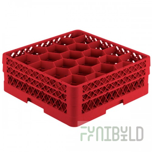 Vollrath TR11GG Traex® Rack Max Full-Size Red 20-Compartment 6 3/8