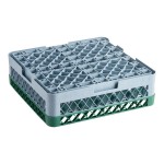Noble Warewashing 36-Compartment Gray Full-Size Glass Rack with 1 Green Extender Noble Warewashing 36-Compartment Gray Full-Size Glass Rack with 1 Green Extender
