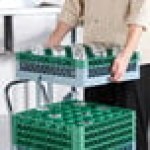 Noble Warewashing 36-Compartment Gray Full-Size Glass Rack with 1 Green Extender Noble Warewashing 36-Compartment Gray Full-Size Glass Rack with 1 Green Extender