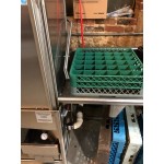 Noble Warewashing 36-Compartment Gray Full-Size Glass Rack with 1 Green Extender Noble Warewashing 36-Compartment Gray Full-Size Glass Rack with 1 Green Extender