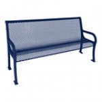 Ultra Site Lexington 4' Blue Diamond Bench with Backrest 51