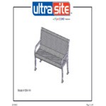 Ultra Site Lexington 4' Blue Diamond Bench with Backrest 51