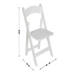 Flash Furniture Holden White Wood Folding Chair with Slatted Seat Flash Furniture Holden White Wood Folding Chair with Slatted Seat