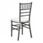 Lancaster Table & Seating Black Wood Chiavari Chair with Ivory Cushion Lancaster Table & Seating Black Wood Chiavari Chair with Ivory Cushion