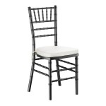 Lancaster Table & Seating Black Wood Chiavari Chair with Ivory Cushion Lancaster Table & Seating Black Wood Chiavari Chair with Ivory Cushion