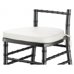 Lancaster Table & Seating Black Wood Chiavari Chair with Ivory Cushion Lancaster Table & Seating Black Wood Chiavari Chair with Ivory Cushion