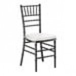 Lancaster Table & Seating Black Wood Chiavari Chair with Ivory Cushion Lancaster Table & Seating Black Wood Chiavari Chair with Ivory Cushion