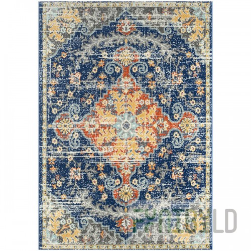 Abani Casa Collection 4' x 6' Multicolor Traditional Distressed Floral Area Rug