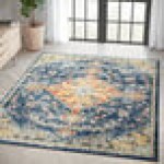 Abani Casa Collection 4' x 6' Multicolor Traditional Distressed Floral Area Rug Abani Casa Collection 4' x 6' Multicolor Traditional Distressed Floral Area Rug