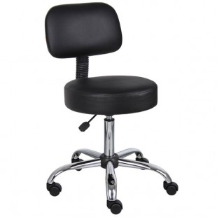 Boss Office B245-BK Black Be Well Medical Professional Adjustable Stool with Back Boss Office B245-BK Black Be Well Medical Professional Adjustable Stool with Back