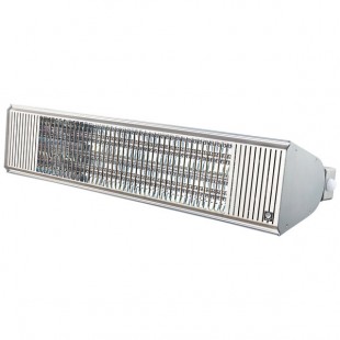 Aura Carbon Stainless Steel Carbon Fiber Electric Infrared Heater with Remote - 208/240V, 6,000W