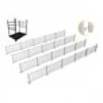 Mod-Fence Mod-Traditional 120' White Traditional Fence Starter Kit with 20 Preassembled Fence Panels, 24 Post Connectors, and Cart