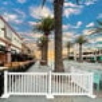 Mod-Fence Mod-Traditional 120' White Traditional Fence Starter Kit with 20 Preassembled Fence Panels, 24 Post Connectors, and Cart