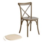 Lancaster Table & Seating Vineyard Whiskey Brown Wood Cross Back Chair with 1 Lancaster Table & Seating Vineyard Whiskey Brown Wood Cross Back Chair with 1