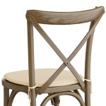 Lancaster Table & Seating Vineyard Whiskey Brown Wood Cross Back Chair with 1 Lancaster Table & Seating Vineyard Whiskey Brown Wood Cross Back Chair with 1