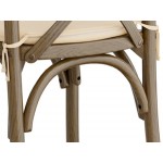 Lancaster Table & Seating Vineyard Whiskey Brown Wood Cross Back Chair with 1 Lancaster Table & Seating Vineyard Whiskey Brown Wood Cross Back Chair with 1