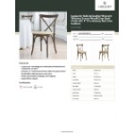 Lancaster Table & Seating Vineyard Whiskey Brown Wood Cross Back Chair with 1 Lancaster Table & Seating Vineyard Whiskey Brown Wood Cross Back Chair with 1