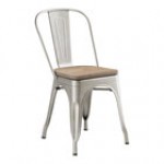Lancaster Table & Seating Alloy Ruby Red Indoor Cafe Chair with Gray Wood Seat Lancaster Table & Seating Alloy Ruby Red Indoor Cafe Chair with Gray Wood Seat
