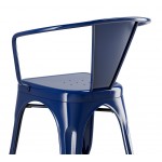 Lancaster Table & Seating Alloy Sapphire Outdoor Arm Chair