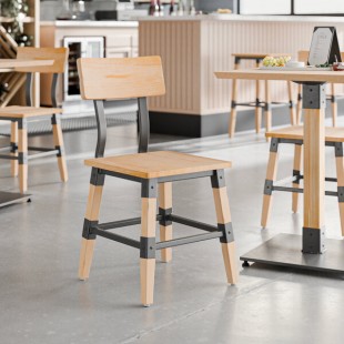 Lancaster Table & Seating Industrial Chair with Bleached Oak Finish Lancaster Table & Seating Industrial Chair with Bleached Oak Finish