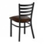 Lancaster Table & Seating Black Finish Ladder Back Chair with 2 1/2 Lancaster Table & Seating Black Finish Ladder Back Chair with 2 1/2