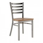 Lancaster Table & Seating Black Finish Ladder Back Chair with 2 1/2 Lancaster Table & Seating Black Finish Ladder Back Chair with 2 1/2