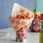 Choice Kraft Red Check Wire Cone Basket Liner / Deli Wrap / Double Open Bag 9 Choice Kraft Red Check Wire Cone Basket Liner / Deli Wrap / Double Open Bag 9