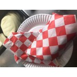 Choice Kraft Red Check Wire Cone Basket Liner / Deli Wrap / Double Open Bag 9 Choice Kraft Red Check Wire Cone Basket Liner / Deli Wrap / Double Open Bag 9