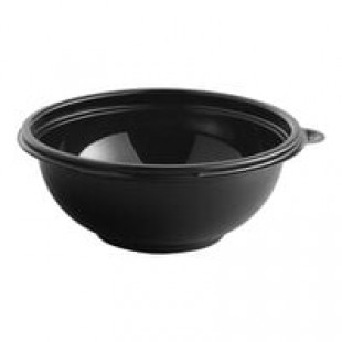 Fineline 5012-BK 12 oz. Black PETE Plastic Salad Bowl - 200/Case Fineline 5012-BK 12 oz. Black PETE Plastic Salad Bowl - 200/Case
