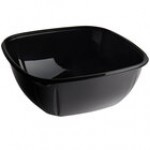 Fineline 15160L-BK Super Bowl Plus 160 oz. Black Square PET Plastic Bowl - 50/Case Fineline 15160L-BK Super Bowl Plus 160 oz. Black Square PET Plastic Bowl - 50/Case