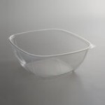 Fineline 15160L-BK Super Bowl Plus 160 oz. Black Square PET Plastic Bowl - 50/Case Fineline 15160L-BK Super Bowl Plus 160 oz. Black Square PET Plastic Bowl - 50/Case