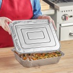 Western Plastics Half Size Foil Steam Table Pan Lid - 100/Case Western Plastics Half Size Foil Steam Table Pan Lid - 100/Case