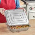 Western Plastics Half Size Foil Steam Table Pan Lid - 100/Case Western Plastics Half Size Foil Steam Table Pan Lid - 100/Case