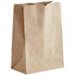 Choice 1/6 57 lb. White Heavy-Duty Paper Customizable Barrel Sack - 500/Case