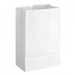 Choice 1/6 57 lb. White Heavy-Duty Paper Customizable Barrel Sack - 500/Case