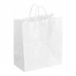 Choice 1/6 57 lb. White Heavy-Duty Paper Customizable Barrel Sack - 500/Case