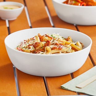 World Centric ZeroWare Reusable 56 oz. PLA White Bowl - 5/Pack