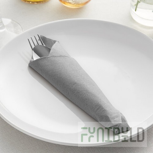 Hoffmaster FashnPoint® Linen-Feel Slate 1/4 Fold Dinner Napkin, 15 1/2