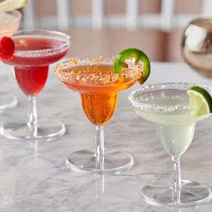 Visions 2 oz. Clear Plastic Mini Margarita Glass - 120/Case