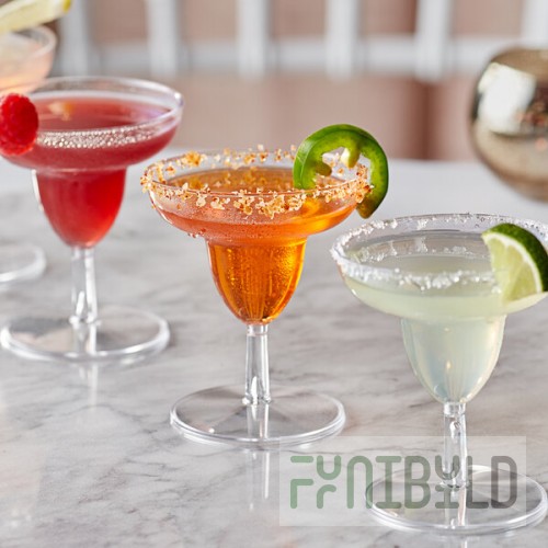 Visions 2 oz. Clear Plastic Mini Margarita Glass - 120/Case