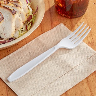 Solo Impress Heavy Weight White Plastic Fork - 1,000/Case Solo Impress Heavy Weight White Plastic Fork - 1,000/Case