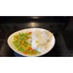 Acopa Nova 24 oz. Cream White Asymmetric Stoneware Bowl - Sample Acopa Nova 24 oz. Cream White Asymmetric Stoneware Bowl - Sample