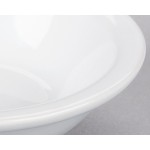 Acopa 3.5 oz. Bright White Rolled Edge Stoneware Fruit Bowl / Monkey Dish - 36/Case